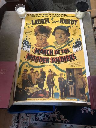 Vintage Laurel & Hardy March Of The Wooden Soldiers Movie Poster 1934