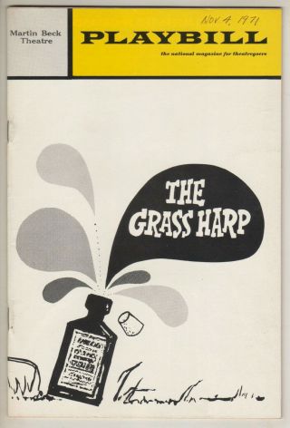 Barbara Cook " The Grass Harp " Playbill 1971 Truman Capote