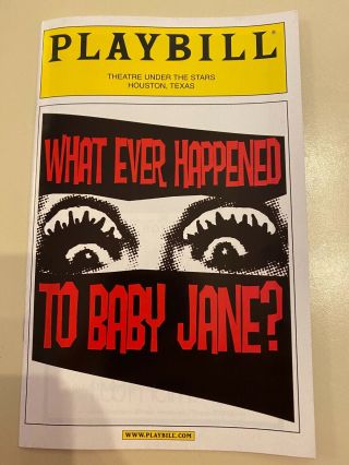 Whatever Happened To Baby Jane? Playbill - Millicent Martin - Musical - Rare