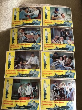 Vintage Movie Orig Lobby Card Set 11x14 The Odd Couple 1968 Jack Lemmon Matthau