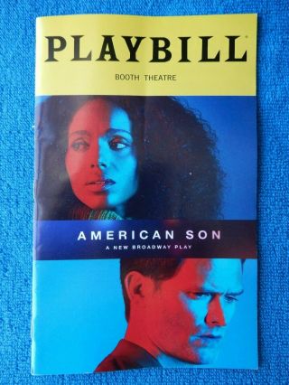 American Son - Booth Theatre Playbill - Opening Night - November 4th,  2018