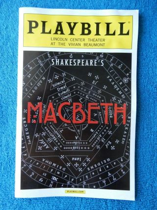 Macbeth - Vivian Beaumont Theatre Playbill - Opening Night - November 21st,  2013