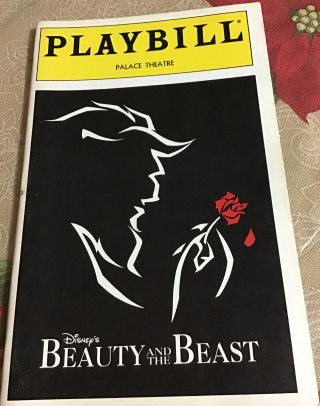 Beauty And The Beast Playbill Broadway Tom Bosley,  Susan Egan 1994 Obc & Stub.