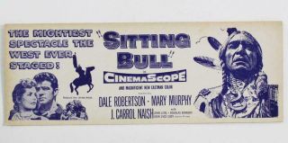 Sitting Bull 1954 Movie Window Card Ticket Booth Dale Robertson