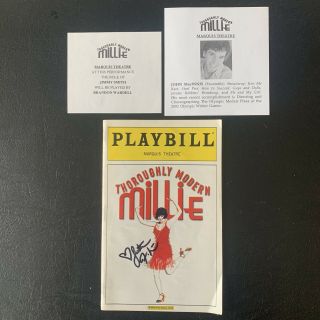 Sutton Foster Signed Thoroughly Modern Millie Broadway Playbill,  Inserts