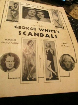 1920 ' s George White ' s Scandals Souvenir Photo Album With Gay Delys Nymph on Back 3