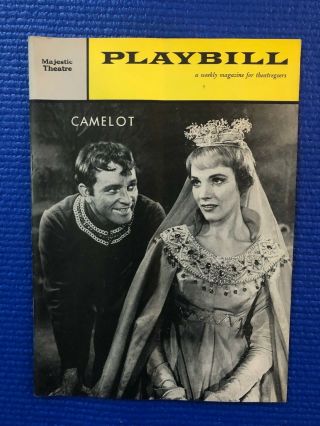 Camelot Playbill Majestic Theatre Dec 1960 Julie Andrews Richard Burton Mcdowall