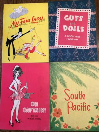 Broadway Show Program Guys & Dolls,  My Fair Lady,  South Pacific,  Oh Captain
