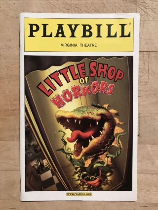 Little Shop Of Horrors Oct 2003 Broadway Opening Night Playbill Kerry Butler,