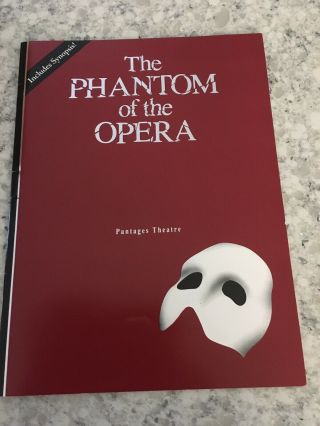 Paul Stanley Phantom Of The Opera Program With Poster