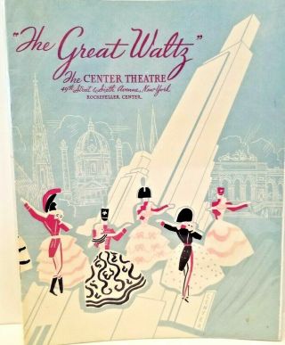 Antique Theater Program,  " The Great Waltz 