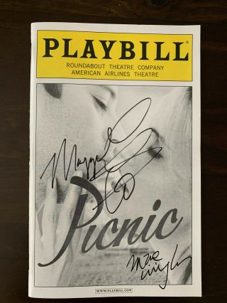 Picnic Cast Playbill Signed By Maggie Grace & Mare Winningham - Dec 2012