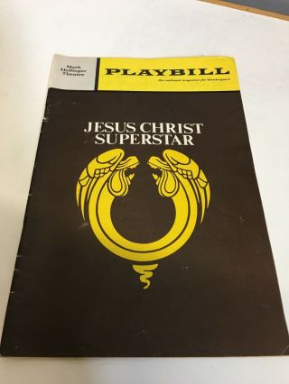 Mark Hellinger Theatre Playbill Jesus Christ Superstar June 1972