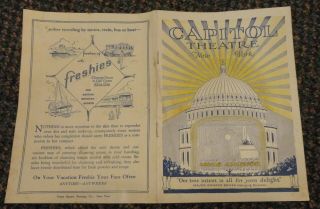 Sept 17 1927 York Capitol Theatre Program - King Vidor Prod.  The Big Parade