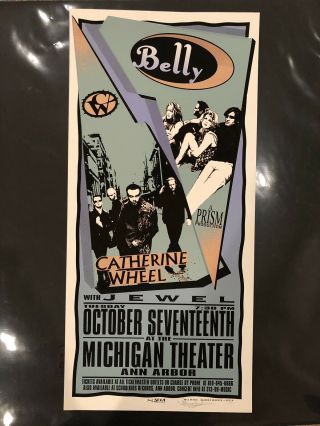 Belly Concert Poster Catherine Wheel Jewel Art By Mark Arminski Signed