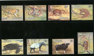 Malaysia 1979 Qeii Wildlife Set Complete Mnh.  Sg 190 - 197.  Sc 175 - 182.