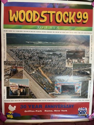 Woodstock July 23,  24 & 25,  1999 Rome,  Ny Full Color Poster