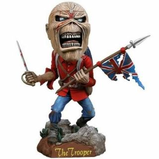 Iron Maiden Mascot Eddie The Trooper By Head Knocker Resin Bobble Head.