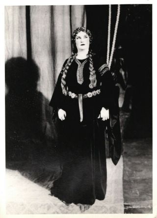 Kirsten Flagstad Opera Soprano Vintage Photo As Isolde