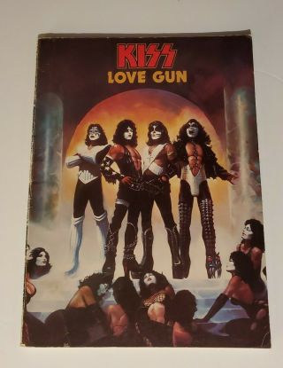 Vintage 1977 Kiss Love Gun Song Book.  Sheet Music,  Lyrics.  Official.  Rare