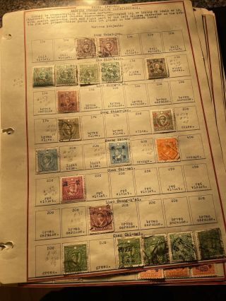 China Over 100 And “Heads” On 5 Album Pages Some Good Overprinted 3