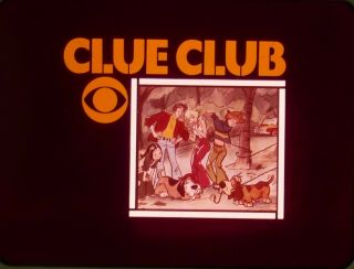 Clue Club Vintage Cbs Animated Tv Series Logo Slide Hanna - Barbera Paul Winchell