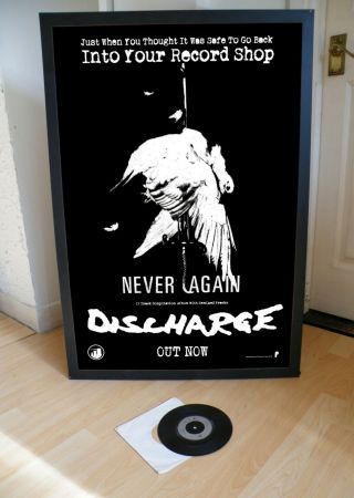 Discharge Never Again Promo Poster,  Anarchy,  Decontrol,  Crass,  Hear See Say Nothing