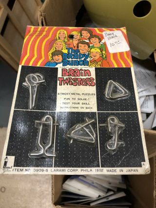 Vintage The Brady Bunch 1973 Brain Twisters Puzzles Larami Corp.  Moc Ultra Rare