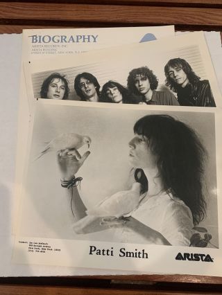 Patti Smith Wave Press Kit Promo Glossy Photo Rare