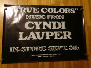 Rare Large Cyndi Lauper 39 X 27 Promo Poster