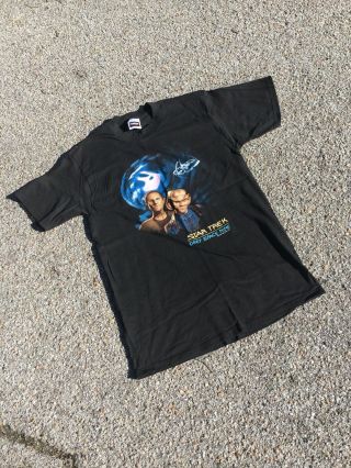 Vintage 90’s Star Trek Deep Space Nine T Shirt Tultex Odo And Quark Large