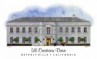 Beverly Hillbillies Mansion Art Print 10 Signed By Artist