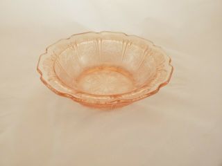 Vintage Cherry Blossom Pink Depression Glass Cereal Bowl