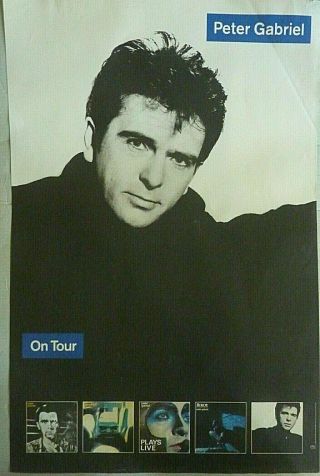 Rare Peter Gabriel 1986 Vintage Orig So Concert Music Tour Store Promo Poster