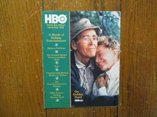 Dec - 1982 Hbo Tv Magaz (on Golden Pond/henry Fonda/katharine Hepburn/meryl Streep)