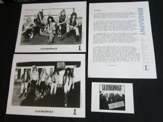 Leatherwolf ‘street Ready’ 1989 Press Kit W/2 Photos & Concert Invite