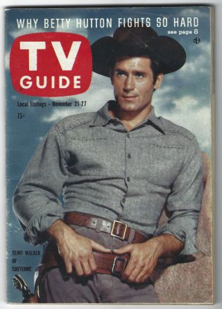 1959 Tv Guide - Clint Walker Of Cheyenne - Dobie Gillis - 77 Sunset Strip