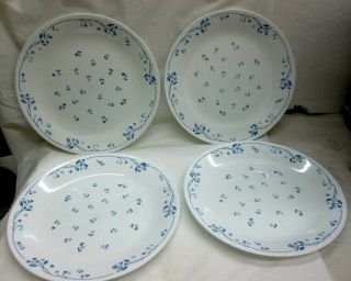 Corelle Provincial Blue Set Of 4 - 10.  25 " Dinner Plates 1990 
