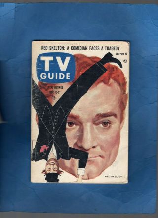 Vintage No Label June 15 1957 Red Skelton England Boston Tv Guide Gd/vg