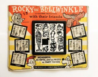 Rare & Vintage Rocky And Bullwinkle & Friends Slide Puzzle Roalex Co 1960’s