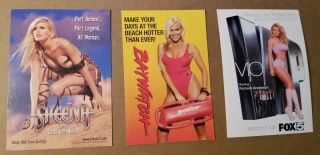 3 Different 4x6 Promotional Post Cards Pamela Anderson Gena Lee Nolin