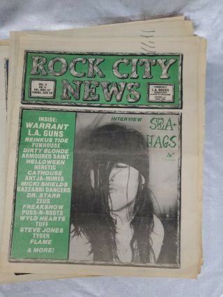 Rock City News Hollywood Glam Local Paper Nov Dec 1988 Sea Hags Guns N Roses