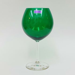 Marquis By Waterford Vintage Jewels Aromatic Balloon Green Wine Glass 8.  5 " Rare