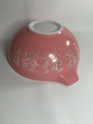 Vintage Pyrex Pink Gooseberry Cinderella 4 Qt.  Mixing Bowl - 444