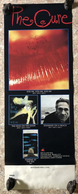 The Cure Kiss Me Kiss Me Rare Vintage Promo Poster Robert Smith