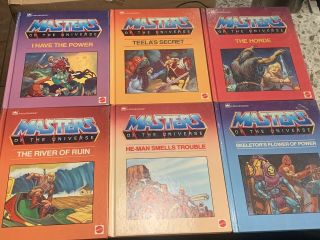 Masters Of The Universe 1985 Golden Book Set Horde Skeletor He - Man Teela Motu