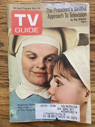 Eastern England 1969 Tv Guide Sally Field The Flying Nun