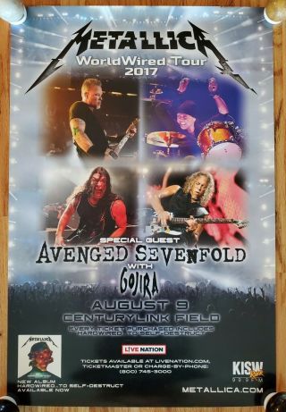 Metallica Concert Poster - World Wired Tour 2017 Promo Only Rare Last One
