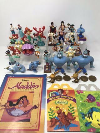 Vintage Disney Aladdin & The Little Mermaid Movie Figures / Accessories & Toys