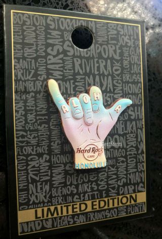 2020 Hard Rock Cafe Honolulu Hawaii 3d Shaka Hand Sign Hang Loose Pin Le 300